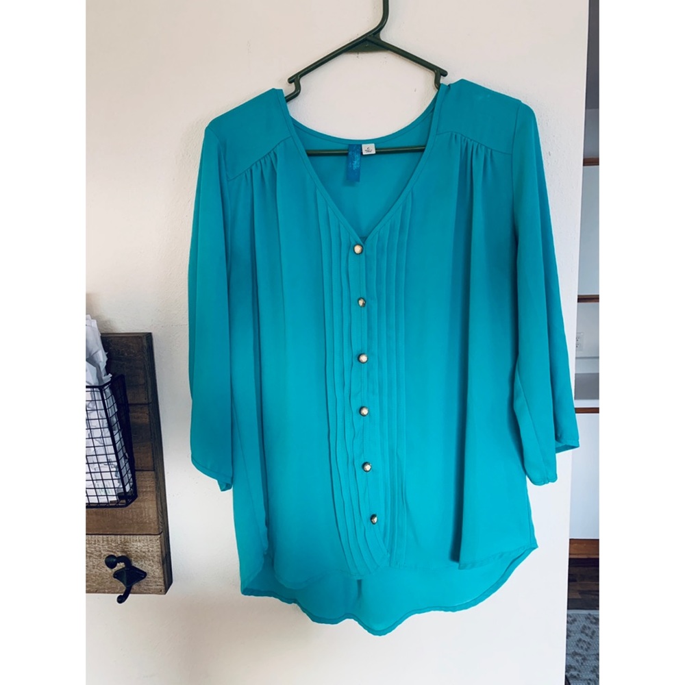 Francesca’s Turquoise Blouse